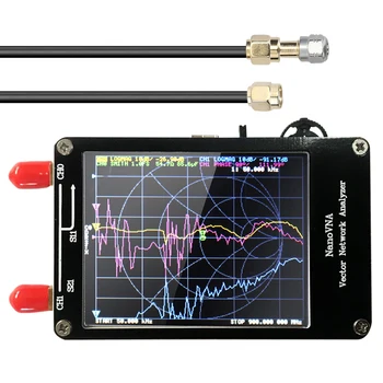 Преносим вектор мрежов анализатор 50 khz-900 Mhz с цифрова докосване на екрана, shortwave анализатор антена HF MF VHF UHF, стоящ на вълната