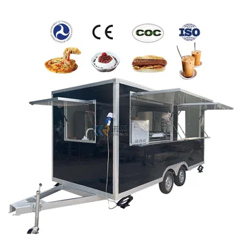 Произведено трейлър за храна, гореща разпродажба, количка за сладолед, количка за кафе, хляб, хот-дог, обзавеждане за кухня по поръчка