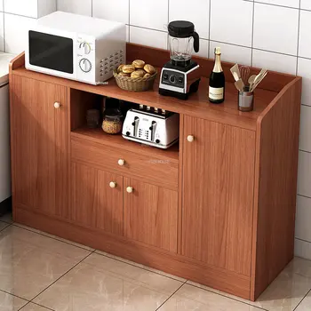 Скандинавските Дървени Кухненски шкафове Домашна Кухненски мебели Бюфет за съхранение в ресторанта Кухня-Часова Стенен шкаф за съхранение в хола