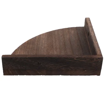 Стелажи за съхранение на Ъглов рафт Стенен плаващ декоративен държач Висящ стенен кухненски wooden за