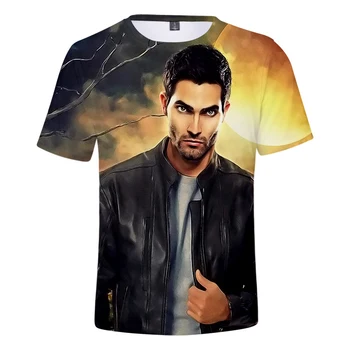 ТЕЛЕВИЗИОННИ предавания Teen Wolf 3D Мъжка Тениска Дамски Готина Нова лятна риза в стил Харадзюку с къс ръкав
