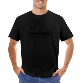 Тениска с Сиднейским операта театъра, тениска с къс ръкав, естетична дрехи, мъжки спортни ризи
