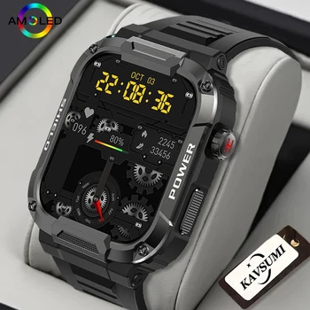 Трайни Военни Спортни Смарт часовници за Мъже За Huawei IOS Ftiness Watches Ip68 Водоустойчив 1,85 