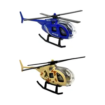 Хеликоптер от лят под налягане на алуминиеви 1/64, празничен подарък за деца и възрастни, Украса за торта, Модел на самолета, играчки за деца, детски превозни средства