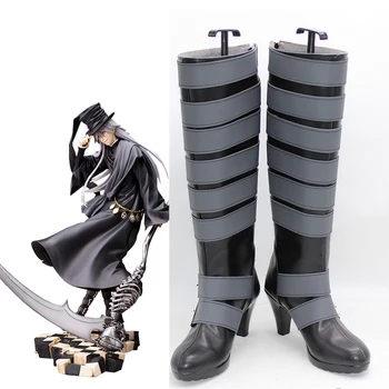 Черен Иконом Курошицудзи Гробаря Cosplay обувки по поръчка на Всякакви размери