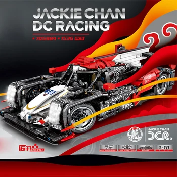 Шампион на скоростта № 38, Китайската раса екип Dc Джаки Чан, Предпазител фигурки за сглобяване на автомобили, Радиоуправляеми автомобили, Тухлена играчка с дистанционно управление