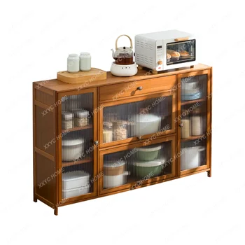 Шкаф с дървен кон, Допълнителен шкаф за съхранение на вино, шкаф за съхранение на чай, кухненски шкаф, модерна минималистичная хол