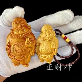 Юэцин малък лист шарена с дърворезба изпрати фигура Фу Юнг Куя Тайхан клиф Бай Tianshi камбанка ръчно изработени бутикови занаяти